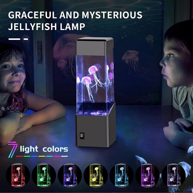 Colorful Jellyfish Led Night Light For Bedroom Usb Ambient Lamp With Modern Design