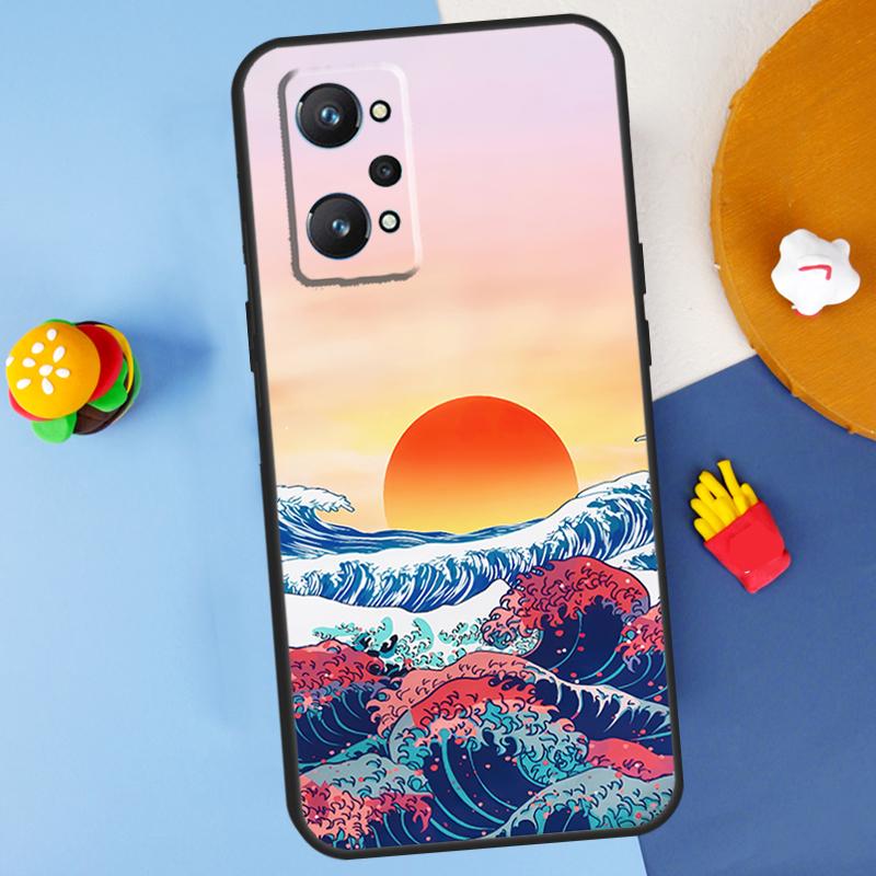 Japanese Wave Art For Realme GT7 Pro GT 6T 6 5 C67 C61 C55 C53 C51 C21Y C25S C75 10 11 12 13 14 Pro Plus Case