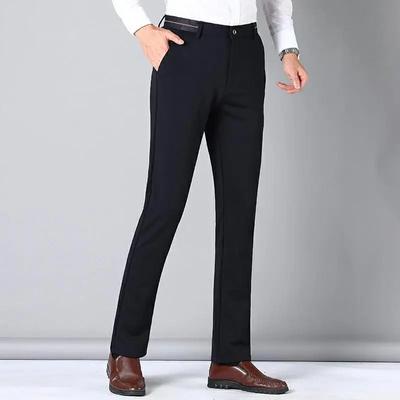 Niet-strijkbaar Kreukvrij Casual Stretch Herenbroek Zakelijk Rechte Lange Broeken Mode Herenkleding