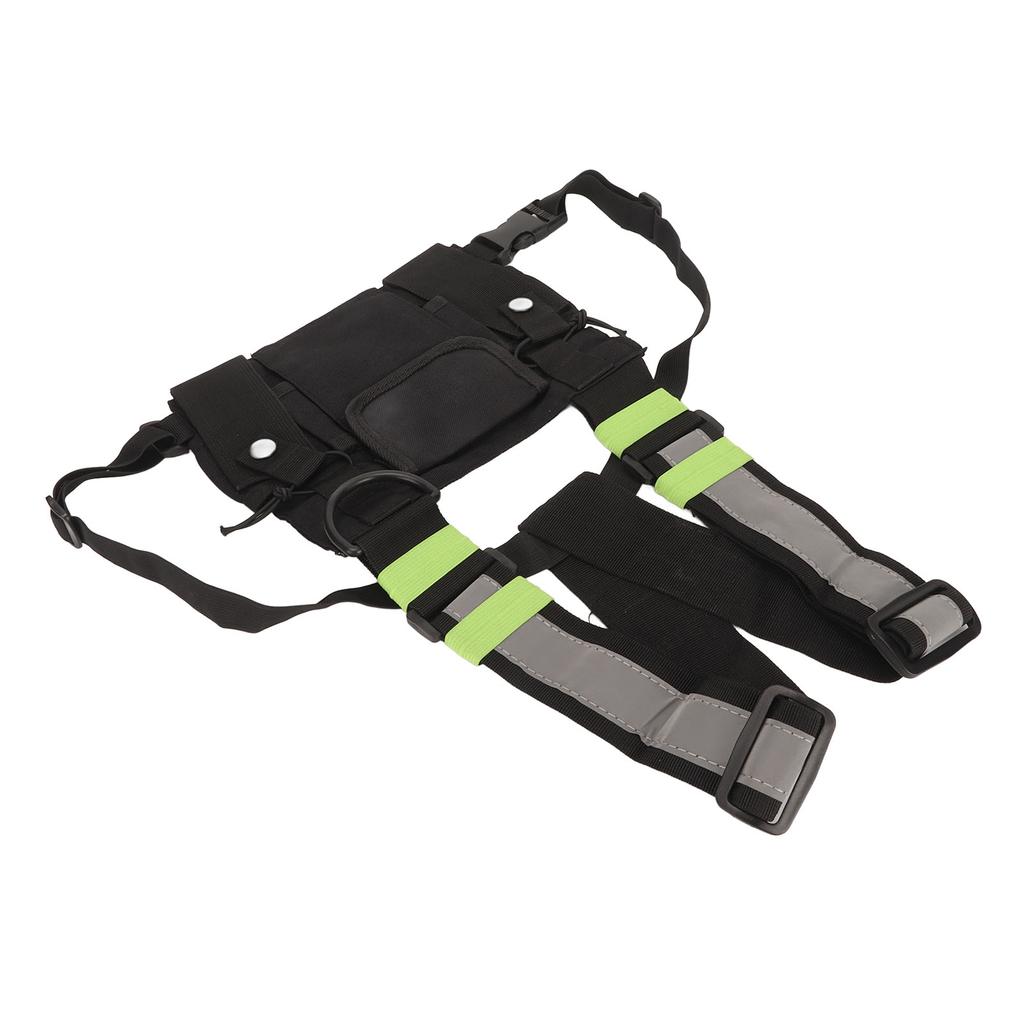 Universal Radio Harness Chest Rig Bag Adjustable Shoulder Strap Radio Chest Pack Pouch for 2 Way