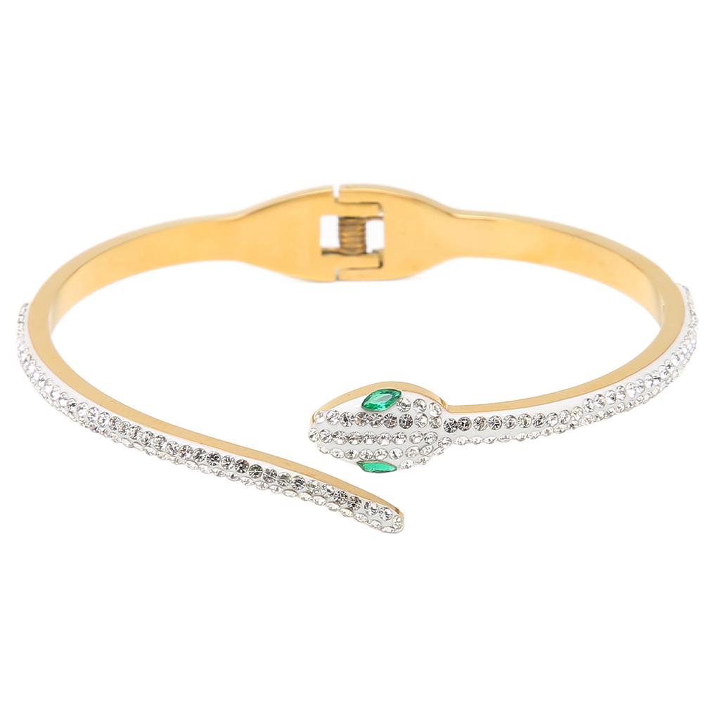 Open Clasp Hinged Bracelet Classic Embed Rhinestones Love Friendship Bracelet for Teen Her Him