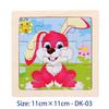 11cm/4.33in Kids Wooden Jigsaw Puzzle Games Cartoon Animal Vehicle Pattern Children Montessori Educational Toys