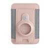 Leather Magnetic Card Holder for AirTag Locator - Strong, Elastic, MagSafe Compatible ID Wallet