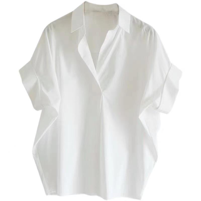 Korean Style Loose Batwing Sleeve Summer Shirt, 2025 Collection