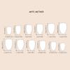 24Pcs Short Almond Press On Nails, Nude with Goose Yellow French Tips & Pink Flower Fake Nails for Spring Summer