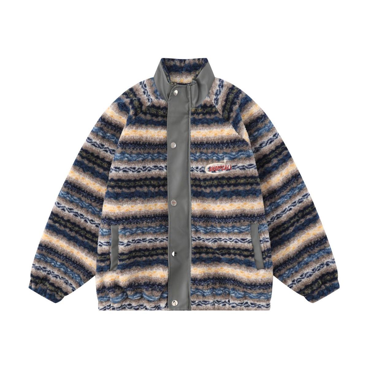 

VAYLA Осень Зима Полосатые Модные Женские Куртки Корейский Стиль Свободные Повседневные С Длинным Рукавом Женские Пальто XL