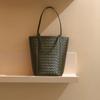 Genuine Leather Women's Bag Fashionable Single-shoulder Bag Commuter Bag Large-capacity Woven Bag