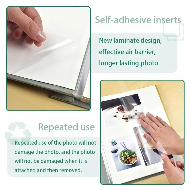 Photo Albums Paper Stickers Photo Storage Album Photocards Collect Page Self Adhesive Memory Children Growth Fotos Scrapbooking