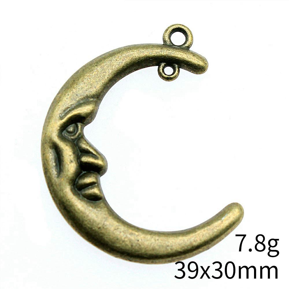 Valentine's Day Accessories Women Water Drop Moon Connector 2 Hole Pendants For Earring Accessories Parts Cheap Cute Stuff Accessory Parts