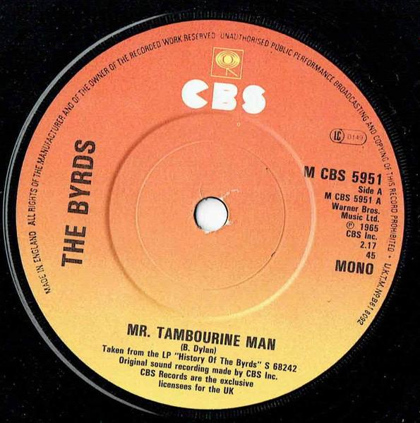 

7inch Record BYRDS - Mr Tambourine Man / Turn Turn Turn MCBS5951 CBS UK Rock Used