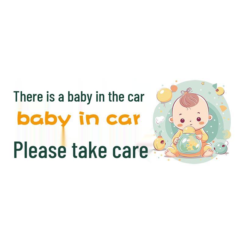 Baby On Board: Cute Reflective Car Window Sticker 10cm