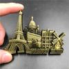 3D Metal Fridge Magnet: USA, England, Italy, Madrid, Dubai, Belgium, India, Israel - High-End Commemorative Collection