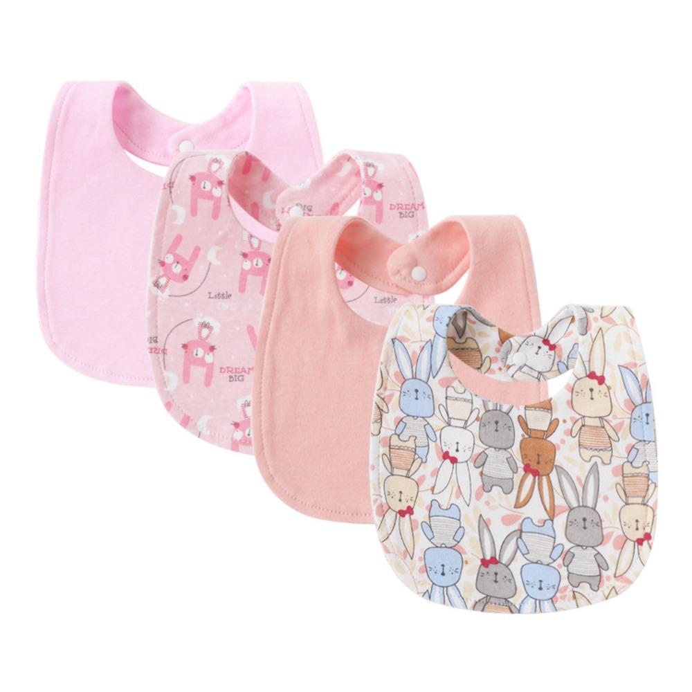 

4Pcs/Set Cotton Saliva Towels Double Layers Infant Bib Infant Accessories Burp Cloths Newborn Care Style 5
