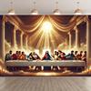 Das letzte Abendmahl Jesus Christus 2D Wandteppich Religiöse Christliche Kunst Wandbild für Kirche Zuhause Gebetsraum Glaubensbasierte Dekoration