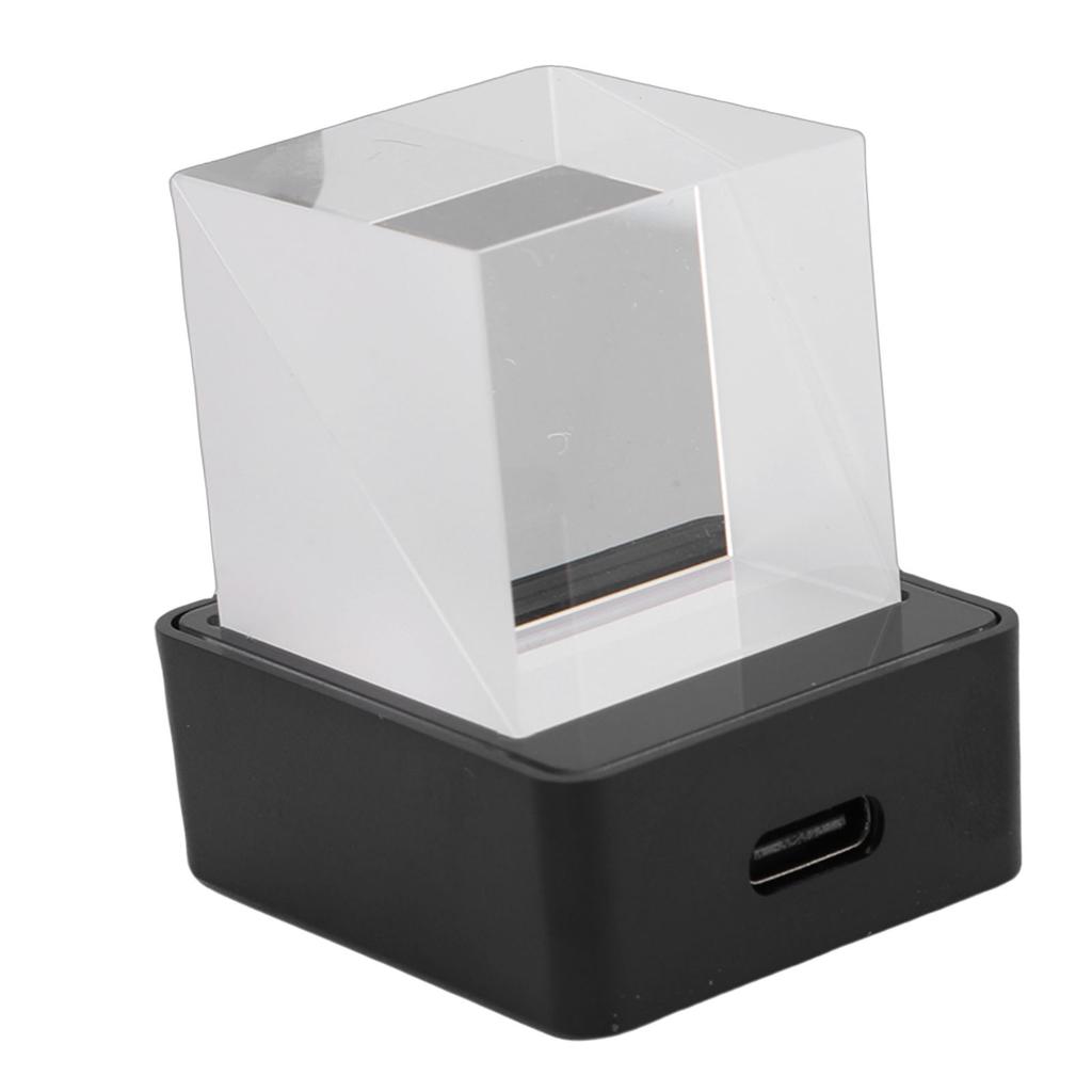 WiFi Wther Clock with GIF Animations Hologram   Display Electronic Album Player for Desktop Decor USB Powered
