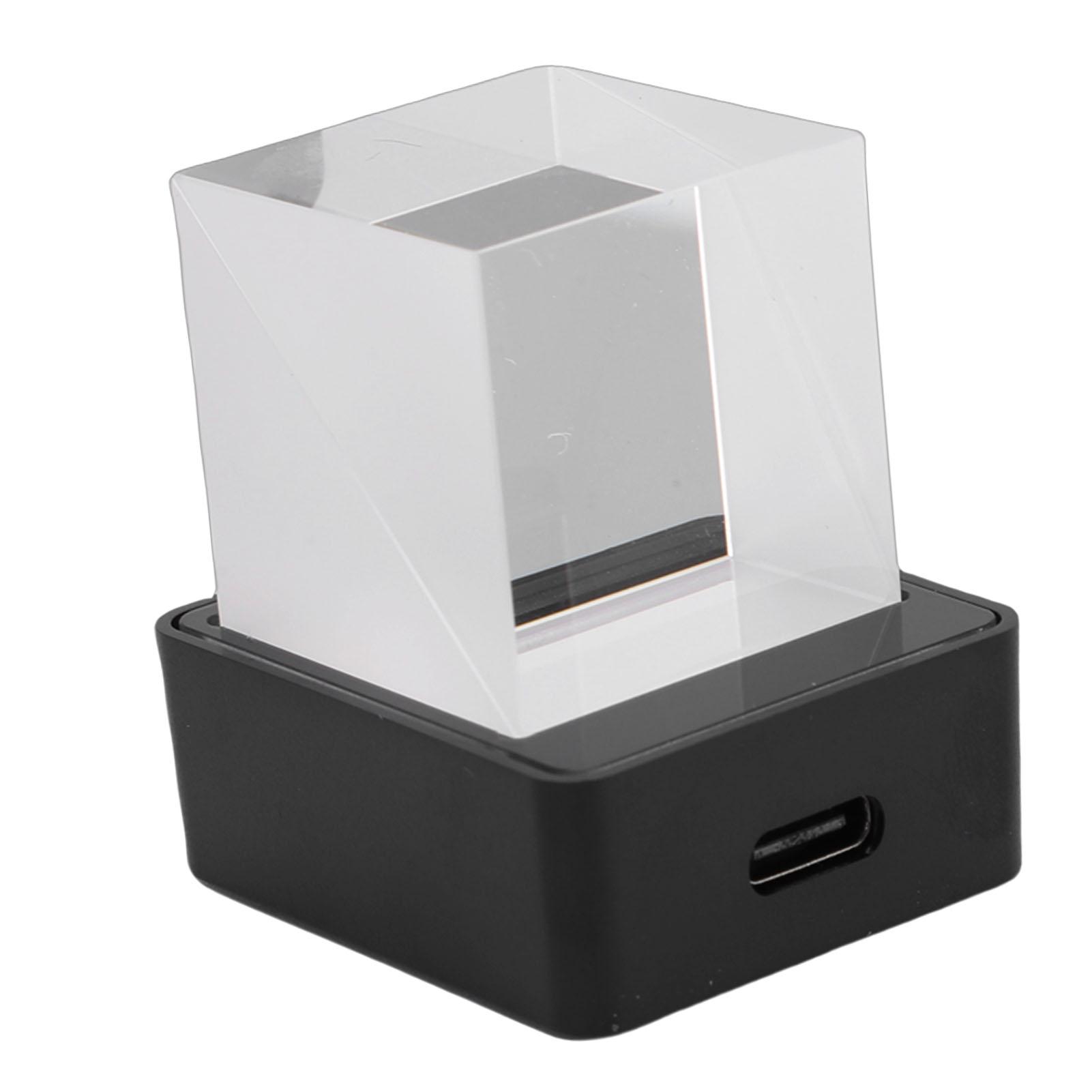 

WiFi Wther Clock with GIF Animations Hologram Display Electronic Album Player for Desktop Decor USB Powered