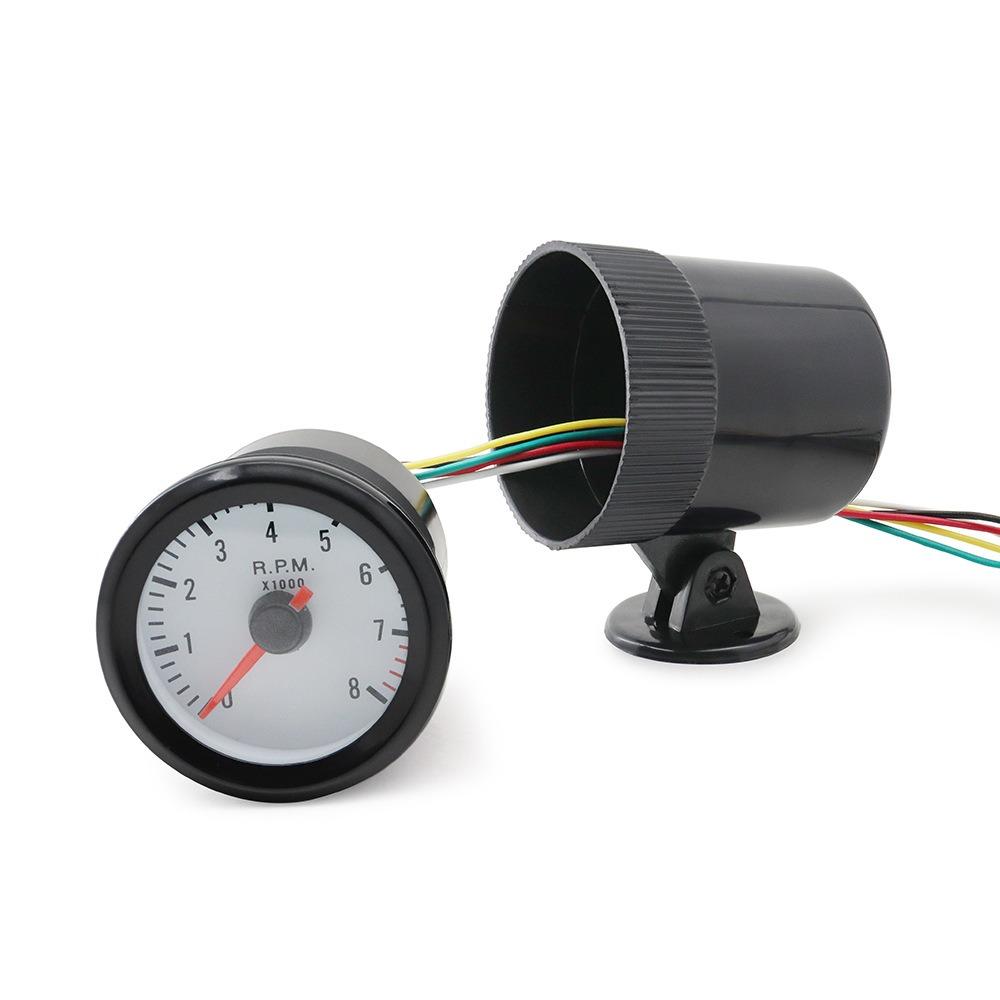 2"52MM 12V Car Auto Tachometer Gauge 0-8000RPM Mechanical Speed Meter with Gauge Pod Holder Car RPM