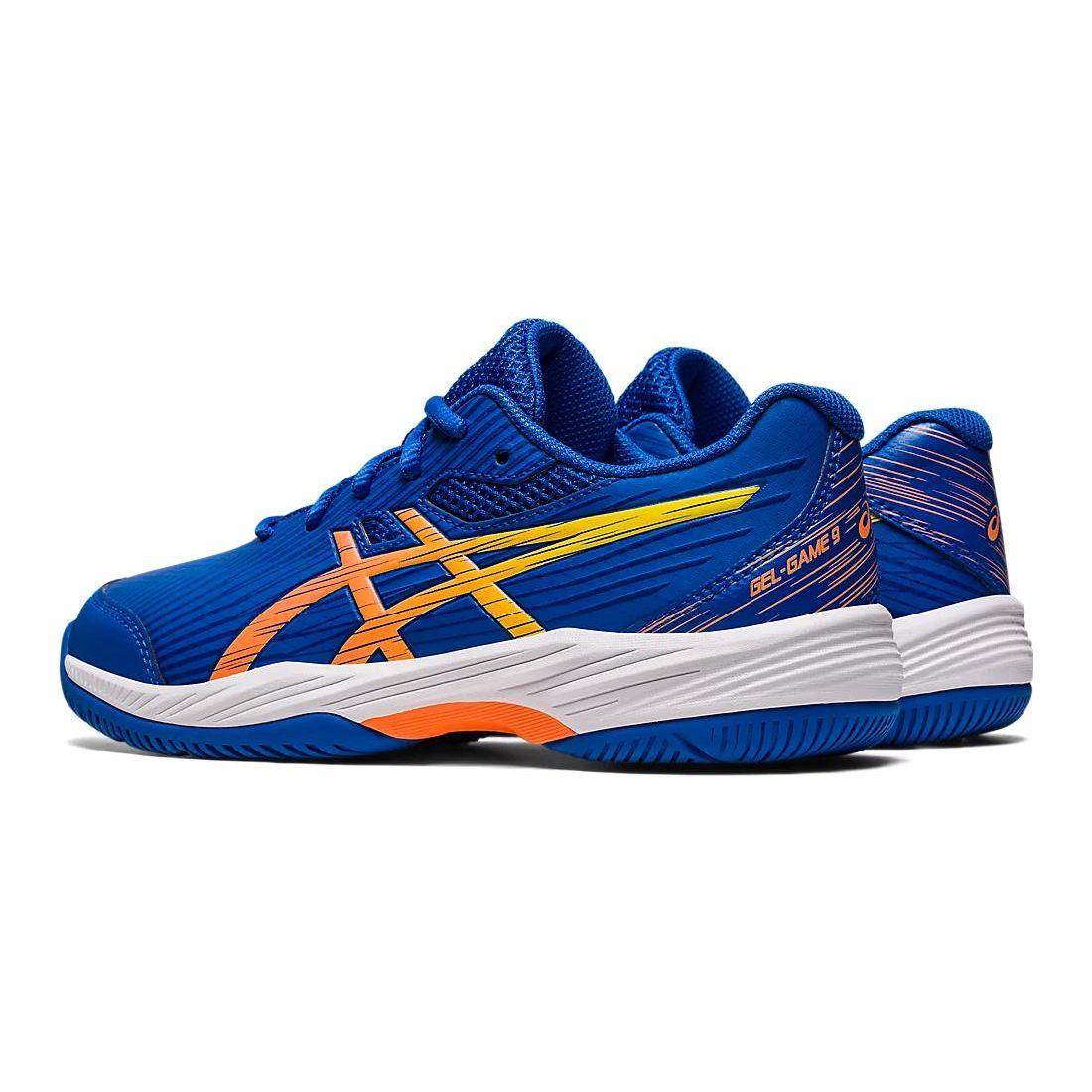 Детские кроссовки ASICS Gel Game 9 GS Novak Pack Blue Tuna-Blue Sun-Peach 1044A060-960 — фото 4