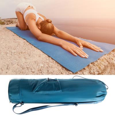 Yoga Mat Bag with Water Bottle Pocket Wet Bag Adjustable Shoulder Strap Portable Waterproof Outdoor Hiking Travel Gym Sports Yoga Pad Carrier Storage