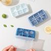 Silicone Ice Ball Molds with Lid, Six-Compartment Soft-Bottom Tray for Home