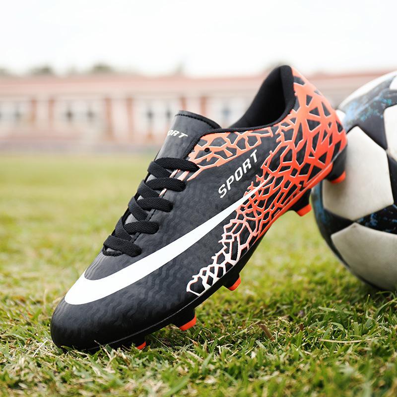 Foreign trade low-top football shoes men's professional football training shoes assassin youth spiked shoes AG spiked leather football shoes