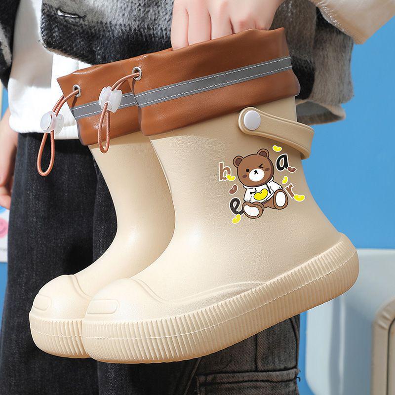 Girls' Waterproof Rain Boots - 2026 Style for Ages 6-10, Non-slip and Perfect for School.