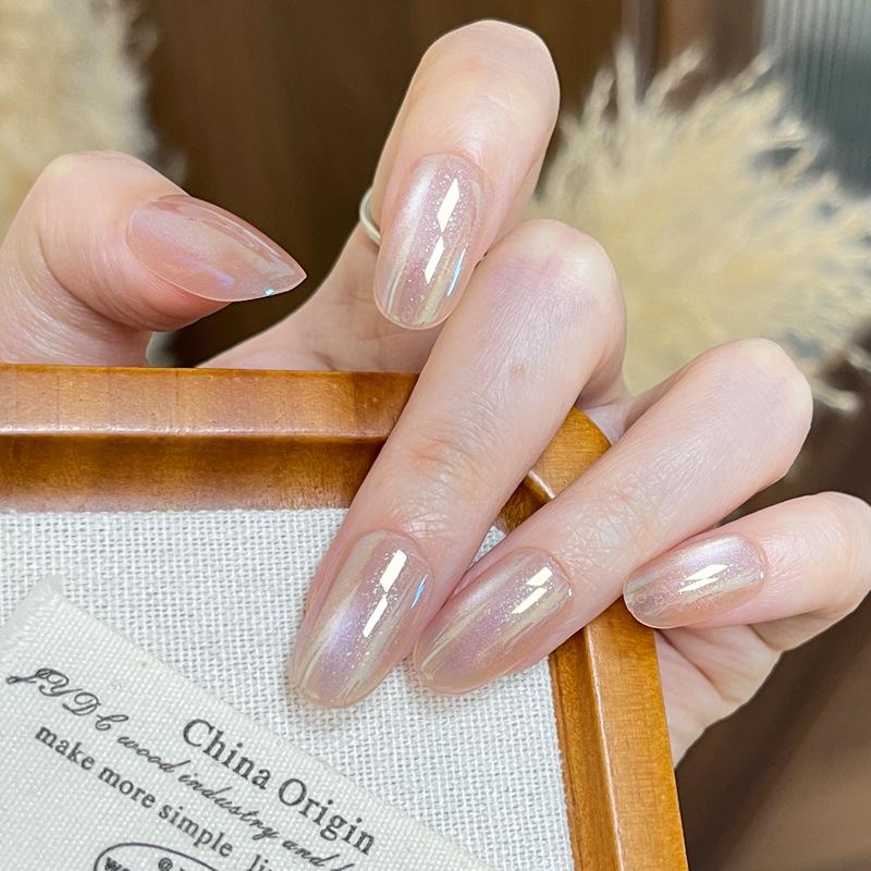 Verlaufende Bernstein-Goldfolie Abnehmbare Nagelsticker - Herbst/Winter-Kollektion