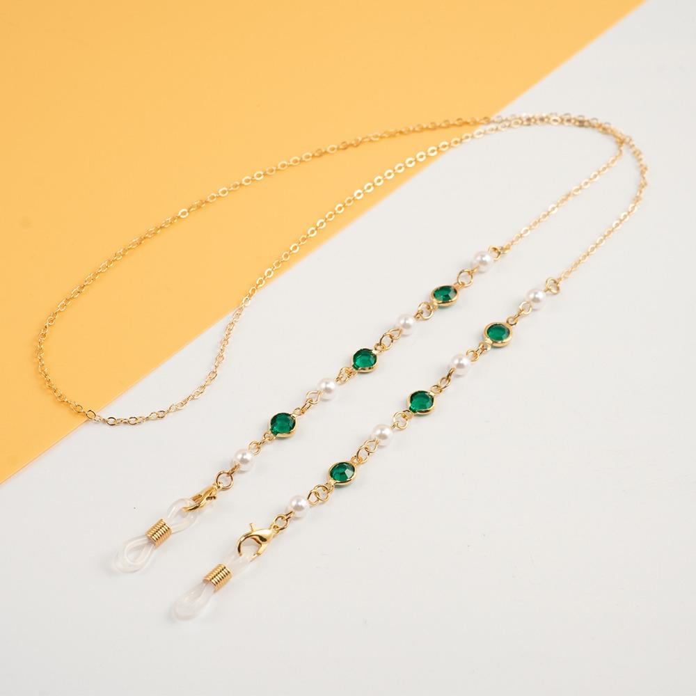 Beaded Reading Glasses Chain Pearl Glasses Straps Portable Sunglasses Chain Women