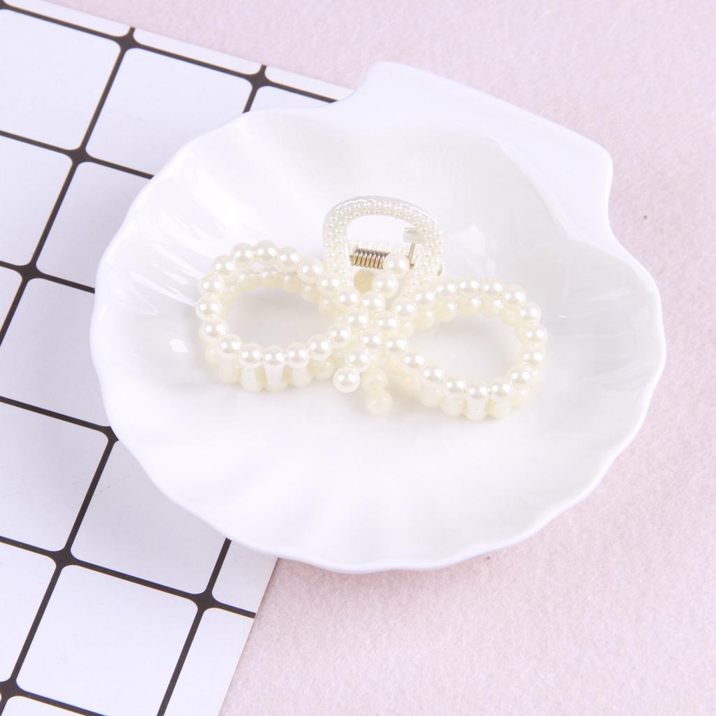 Retro Transparent Pearl Clip Korejský Creative Bath Pearl Spona do vlasů Trendy Transparent Color Clip