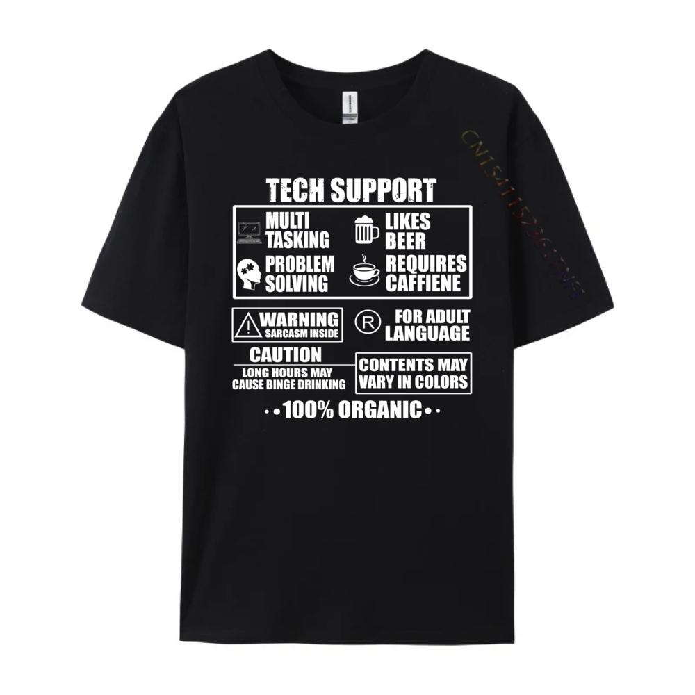 Vtipné oblečení pro technickou podporu Sysadmin Počítačový geek Vtip Pánské značkové oblečení Módní a trendy trička Vtipné