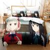 Kawaii Chisato Takina Graphic Lycoris Recoil Slice of Life Action Anime Bedding Duvet Cover + 2 Pillowcases Teen Otaku Bedroom
