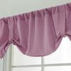 Pastoral style solid color polyester cotton small short curtain finished product, through rod curtain