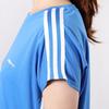 Adidas Neo Three Stripe Sport Waist Cinched Loose Short Sleeve Dress Women Dresses Blue DW7787