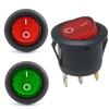 10PCS Mini 3 Pin 2 Position With Light Rocker Switch KCD1-105 Power Switch