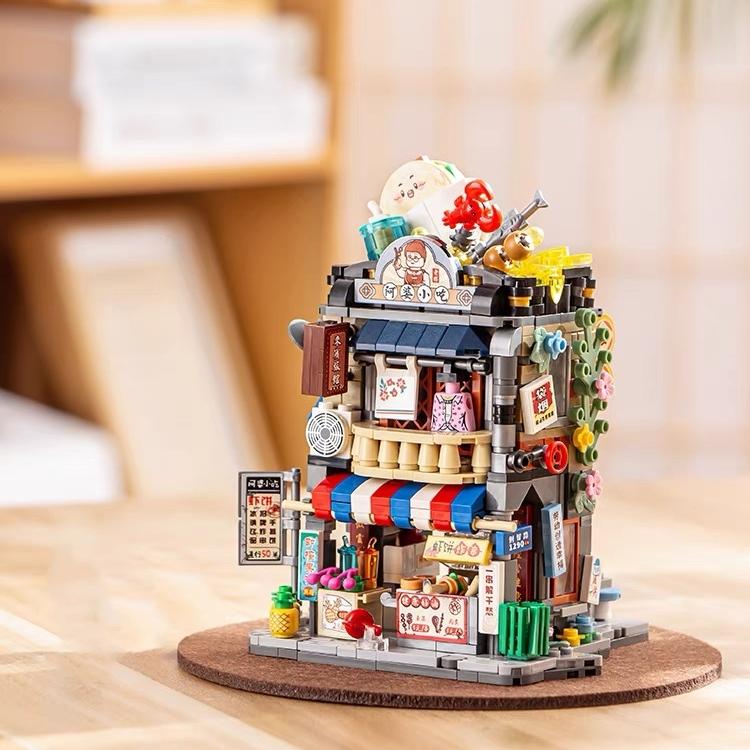 LOZ 1290 1291 1292 1293 mini Blocks Teens Building Toys Girls Gift Food Street DIY Bricks Puzzle Home Decor Presents