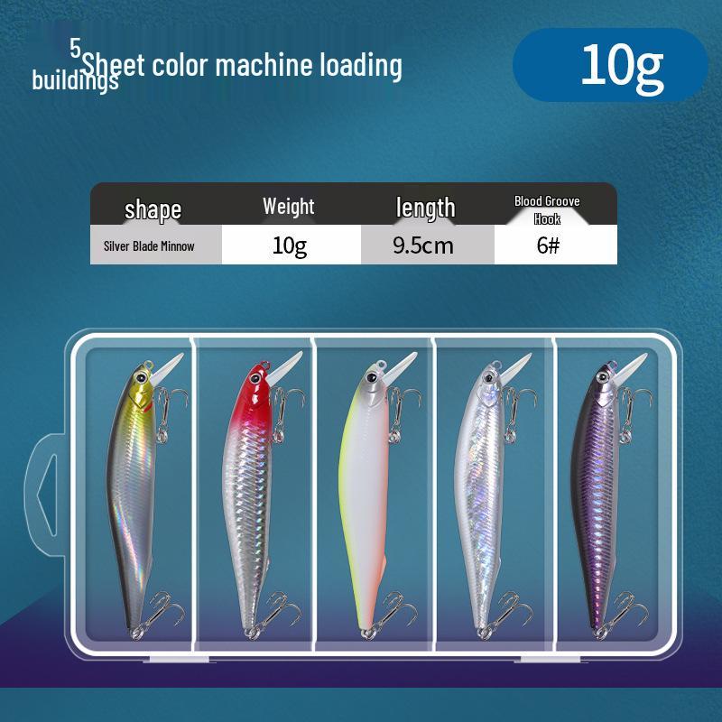 Silbernes Blatt Streamline Minnow Köder: Ultimativer Sinking Twitchbait für Weitwurf-Angeln