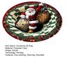 Christmas 3D Rug Santa Claus/Gnome/Dog Quilted Round Swirl Rug Non-Slip Optical Illusion