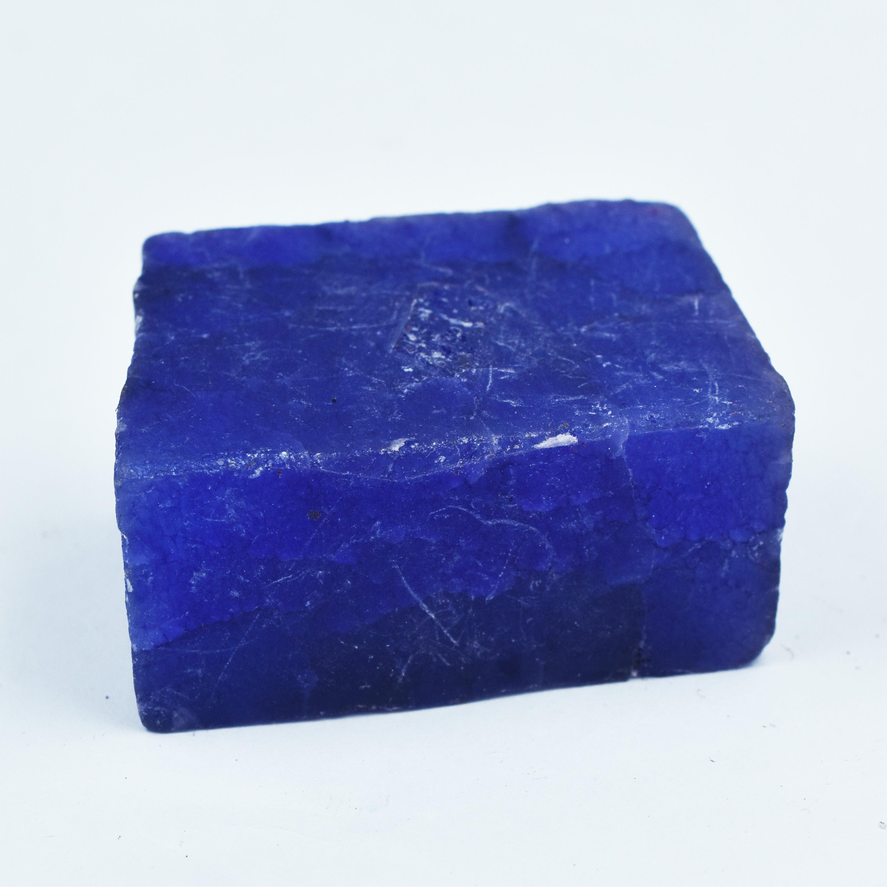 

Natural 314.40 Ct Blue Sapphire Rough Uncut CERTIFIED Loose Gemstone For Gift 42.6 mm Approx. синій