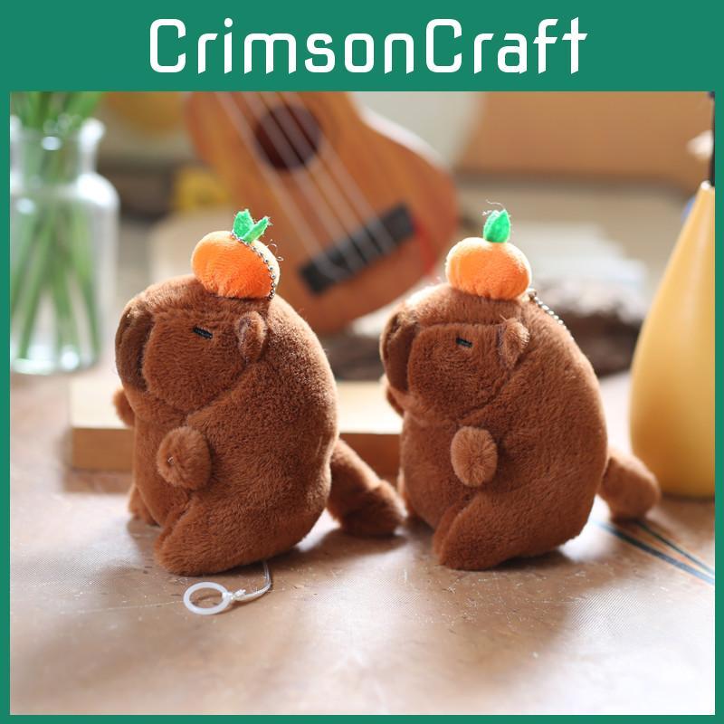 Capybara Plush Stuffed Toy With Wiggling Tail For Kids Gift And Bag Decor