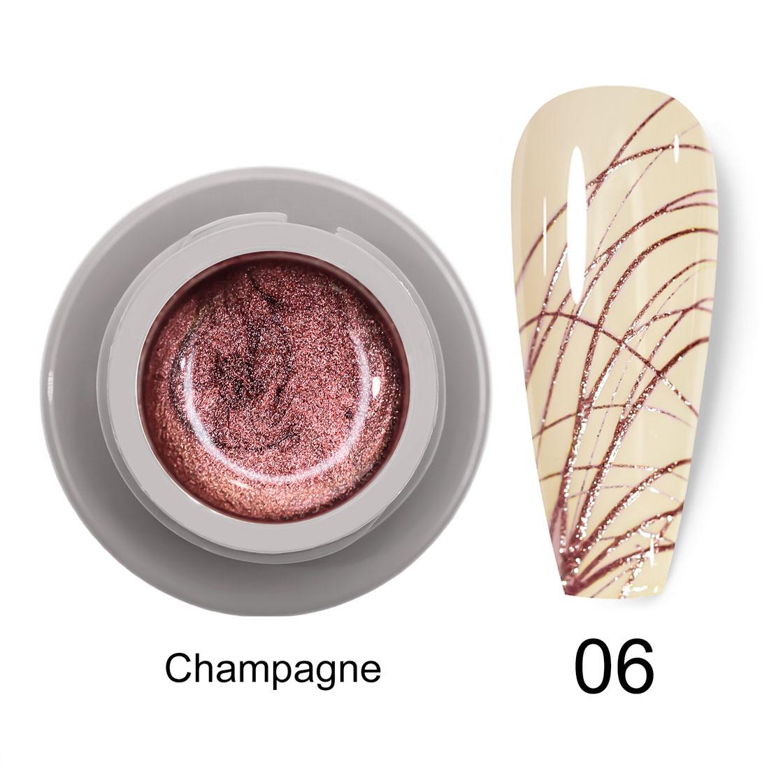 

Venalisa Spider Gel Soak Off UV&LED Gel Line Painting Gel Lacquer Emboss Gel Polish 12 цветов шампанского