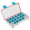Waterproof Fishing Tackle Box, 21 Compartments Clear Plastic with Removable Dividers, For Organizing Lures Hooks Bobbers Sinkers