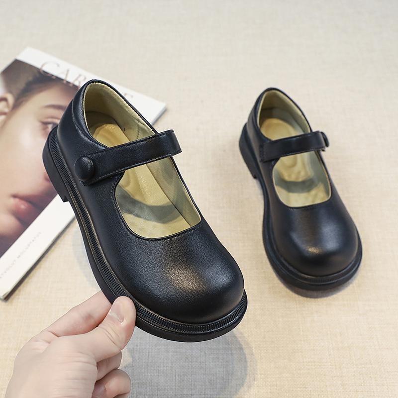 

Autumn New Children Girls Sweet Princess Shoes Western Fashion Leather Shoes British Style Students Casual Flats All-match 37