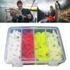 100Pcs Soft Lure Trout Worm Baits Fishing Tackle Accessories for Trout Fishing 2.1cm Worm Artificial Silicone Worm