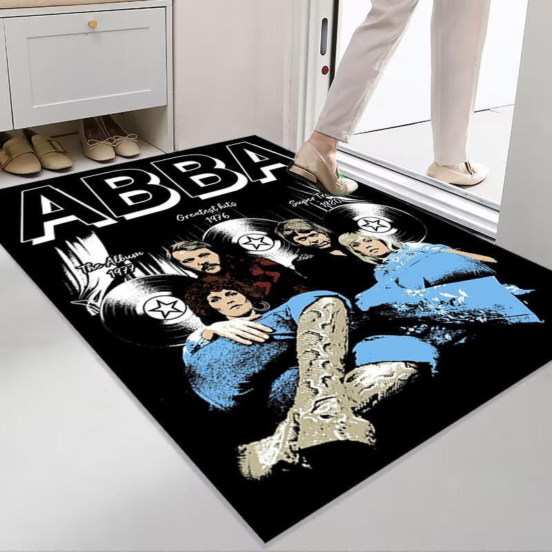 Tappeto ABBA Iconic Music Legacy Adatto a tutte le stagioni Tappetini da pavimento Regali di Natale Tappetino protettivo Decorazione per dormitorio