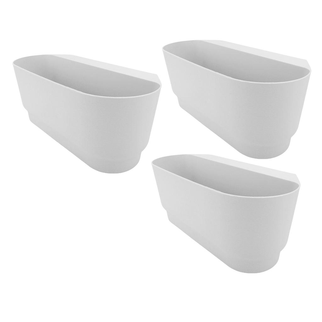 3PCS Hanging Flower Pots Railing Fence Planter Holder with Drainage Holes for Balcony Window Country