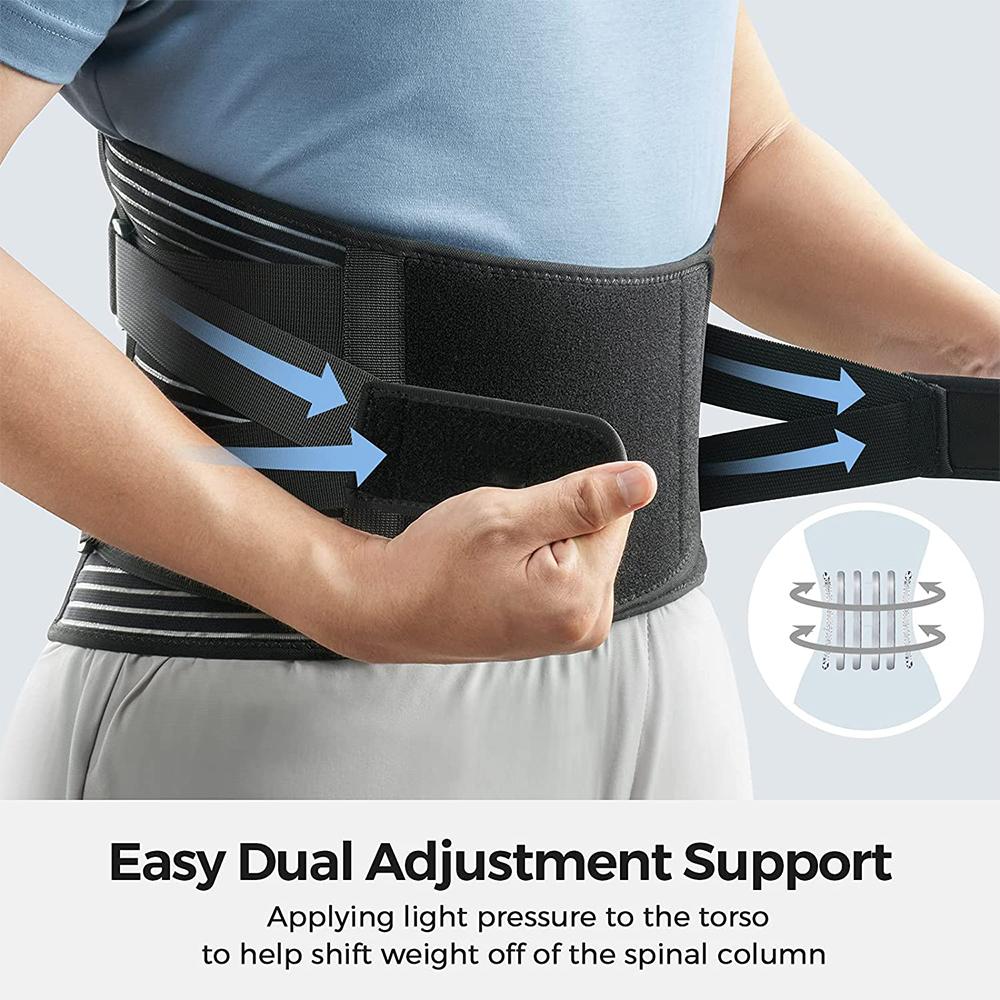 S-3Xl Sports Lower Back Brace With 6 Stays Anti-Skid Orthopedic Lumbar Support Breathable Waist Support Belt For Gym Pain Relief