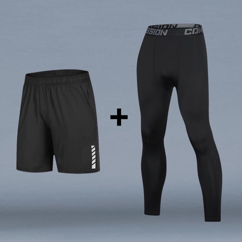 Ensemble Thermique de Compression Hivernal: Couche de base hautement élastique, à séchage rapide et chaude pour le sport et le fitness