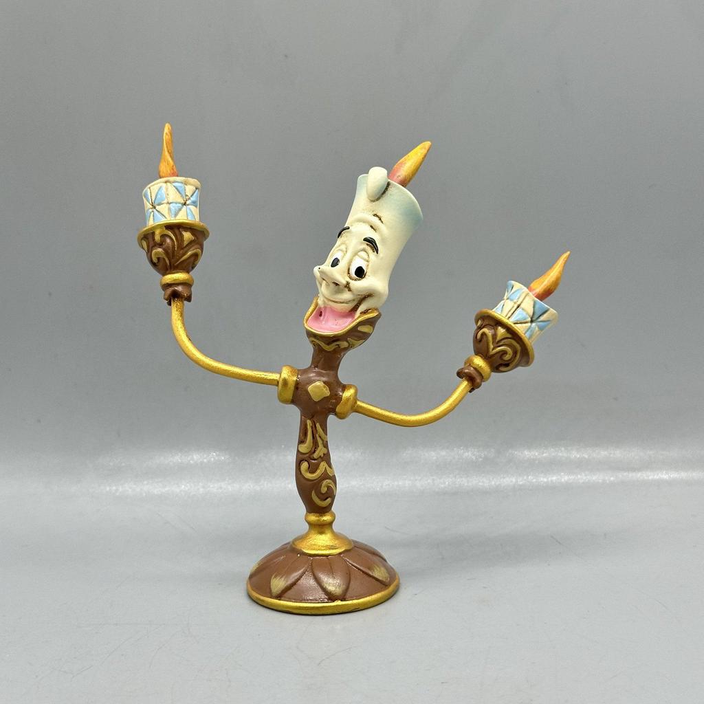 Beauty and the Beast Collection: Lumiere Candelabra & Cogsworth Pendulum Resin Table Clocks