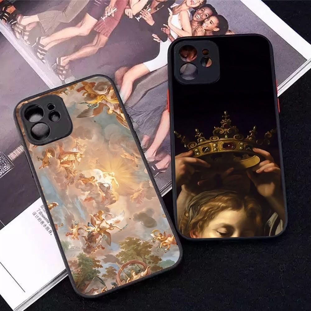 Renaissance Art Phone Case For IPhone 14 X XR XS 7 8 Plus 11 12 13 Pro MAX 13mini Matte Shockproof Case