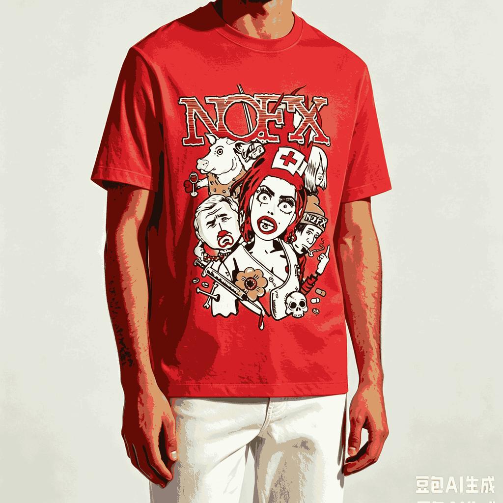 Nofx Für Fan Geschenk T-Shirt Unisex Unisex Harajuku Übergroß Unisex Kurzarm Streetwear Hohe Qualität Paare Klassische Mode Weich